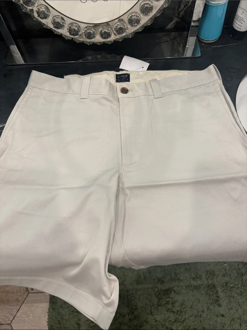 J. Crew Cream Cotton Chino Shorts